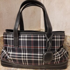 Nine West Plaid Black and White Women's Handbag nWT NEVER carried